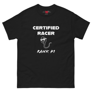 Certified Racer Unisex Heavy Cotton Tee – Funny Adult Humor Sperm Joke Shirt