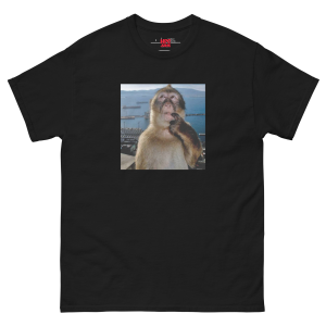 Thinking Monkey Unisex Heavy Cotton Tee – Funny Meme Shirt