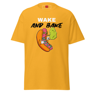 Wake & Bake Unisex Heavy Cotton Tee – Funny Weed Lifestyle Shirt