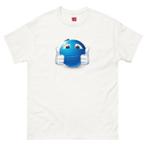 Double Thumbs Up Blue Emoji Unisex Heavy Cotton Tee – Funny Positive Meme Shirt