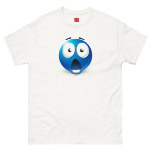 In Shock Blue Emoji Unisex Heavy Cotton Tee – Funny Meme Shirt
