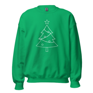 Minimalist Christmas Tree Unisex Heavy Blend Sweatshirt – Simple Aesthetic Holiday Sweater